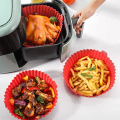 Reusable Silicon Air Fryer Liners Food Safe Non Stick Air Fryer Basket