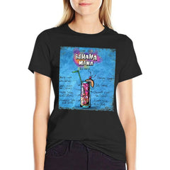 Bahama Mama Cocktail Recipe T-Shirt Aesthetic clothing plus size tops tees female fashion woman blouse 2024
