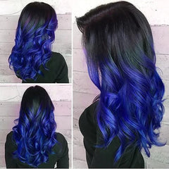 Long Wavy Two Tone Synthetic Heat Resistance Wig