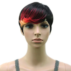 Multicolor Fashion Short Pixie Hair Cut Wig