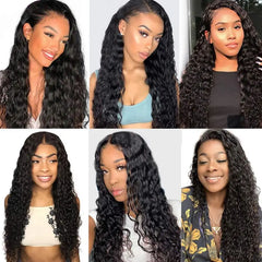 Malaysian Water Wave Bundles with Frontal Closure, Remy Wet and Wavy Human Hair
