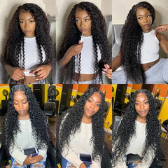 Wet and Wavy Bundles With Frontal Virgin Water Wave Human Hair