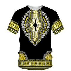 Summer Fashion Dashiki Men Casual Wear in vibrant colors, perfect for summer outings.