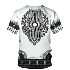 Summer Fashion Dashiki Men Casual Wear in vibrant colors, perfect for summer outings.