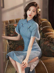 Girls Republic Of China Style Retro Long Elegant Dress