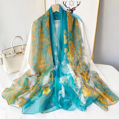 Yourou China Rose Printed Scarf