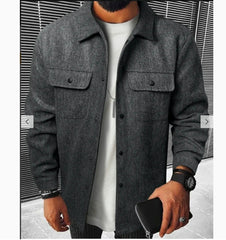 Autumn And Winter European And American Style Men's Clothing Youth Casual Men's Shirts Brushed